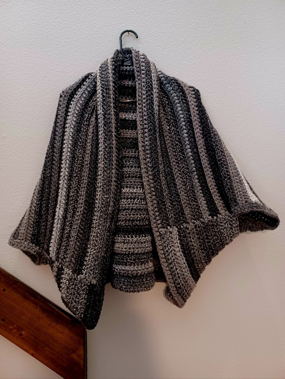 Cozy Women's Striped Crochet Cardigan